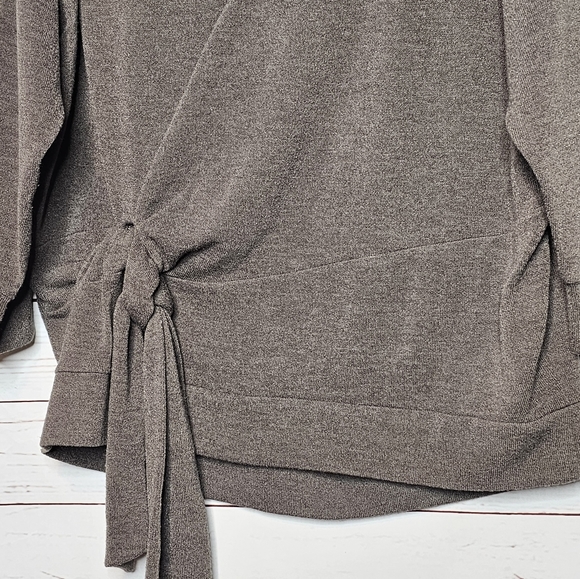 mts Gray Side Tie Sweater - Picture 5 of 10